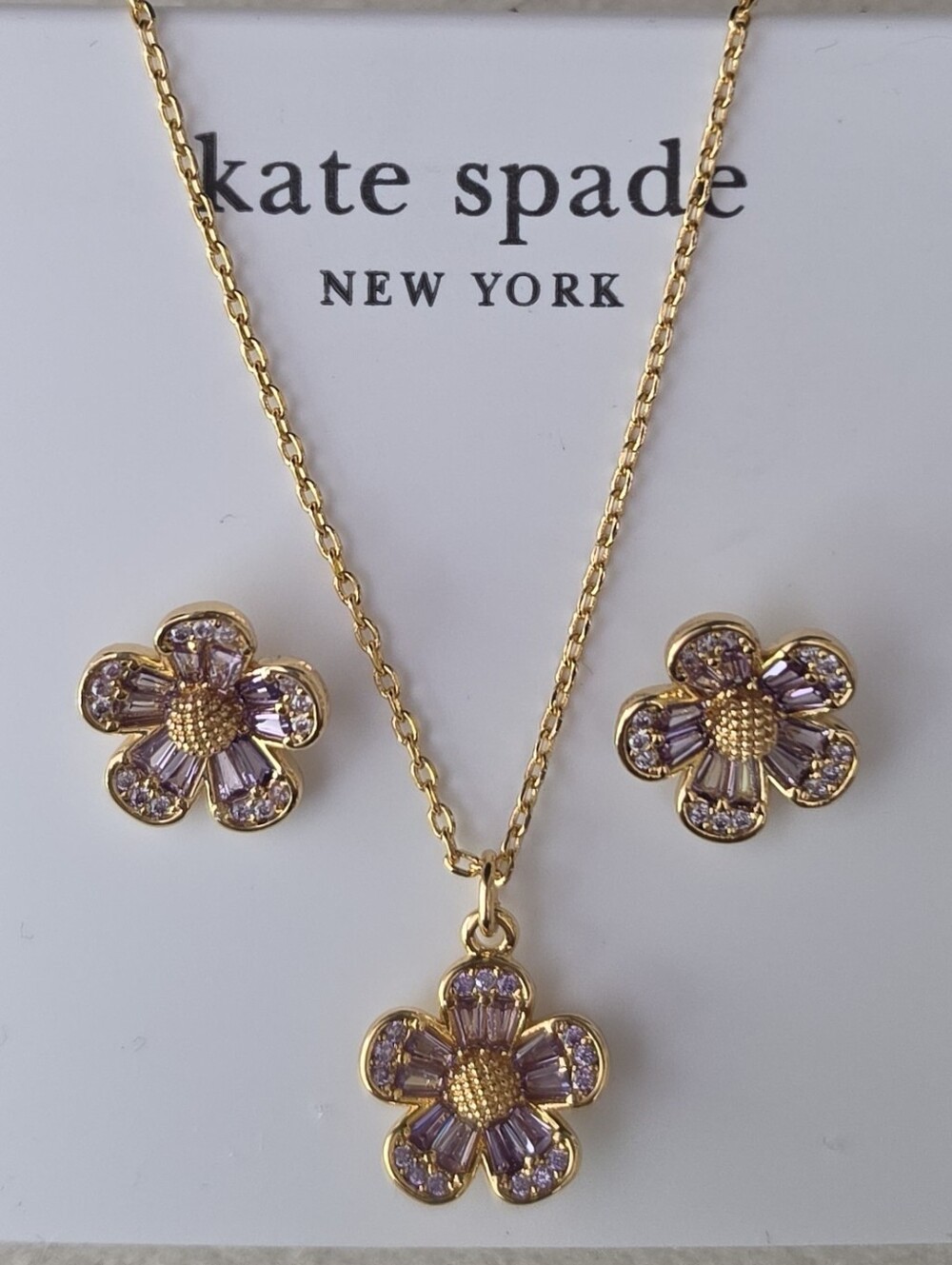 kate spade Fleurette Mini Pendant Necklace & Stud Earrings